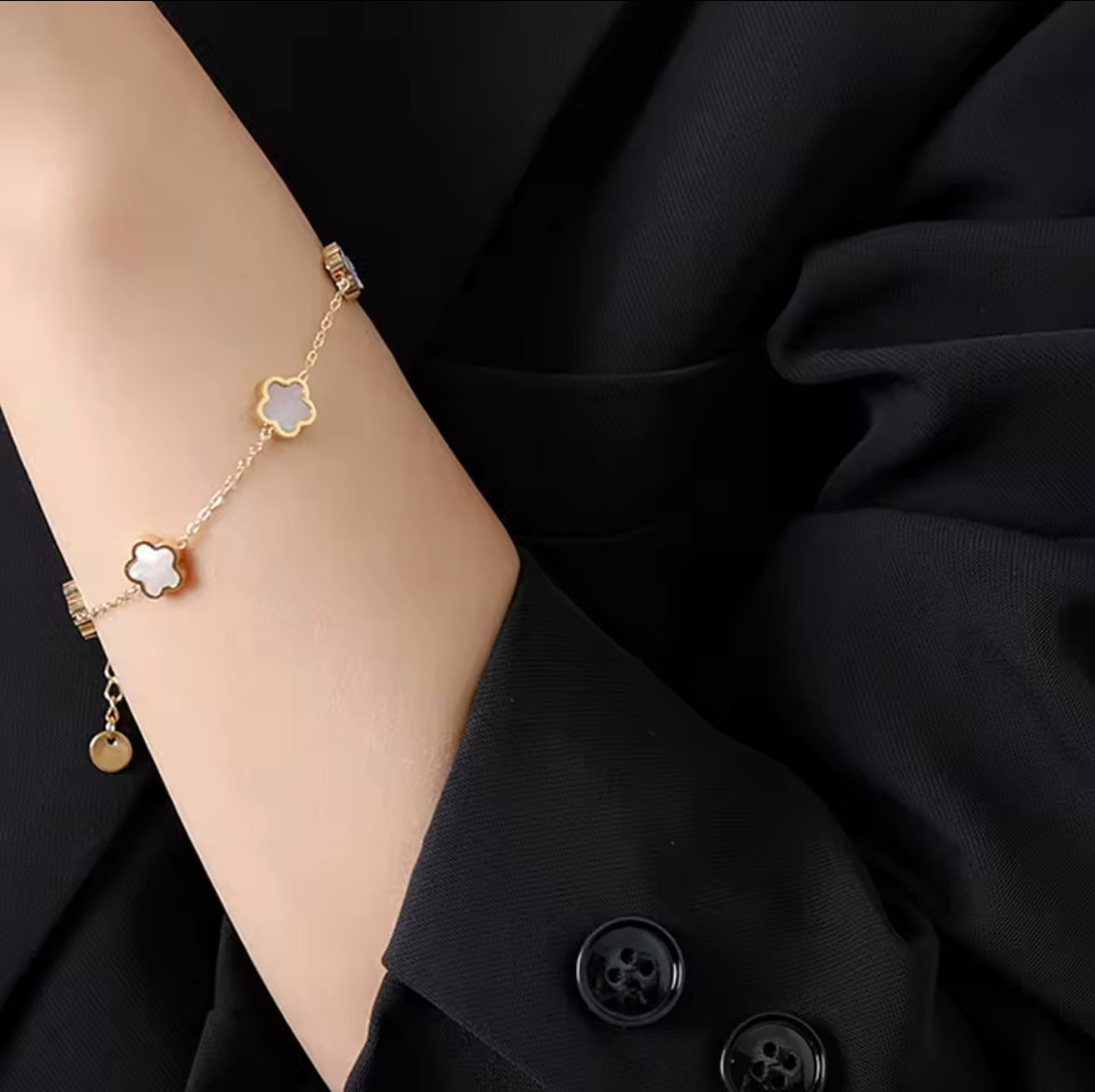 Enameled Flower Bracelet - Steel
Stainless & Pop Colors