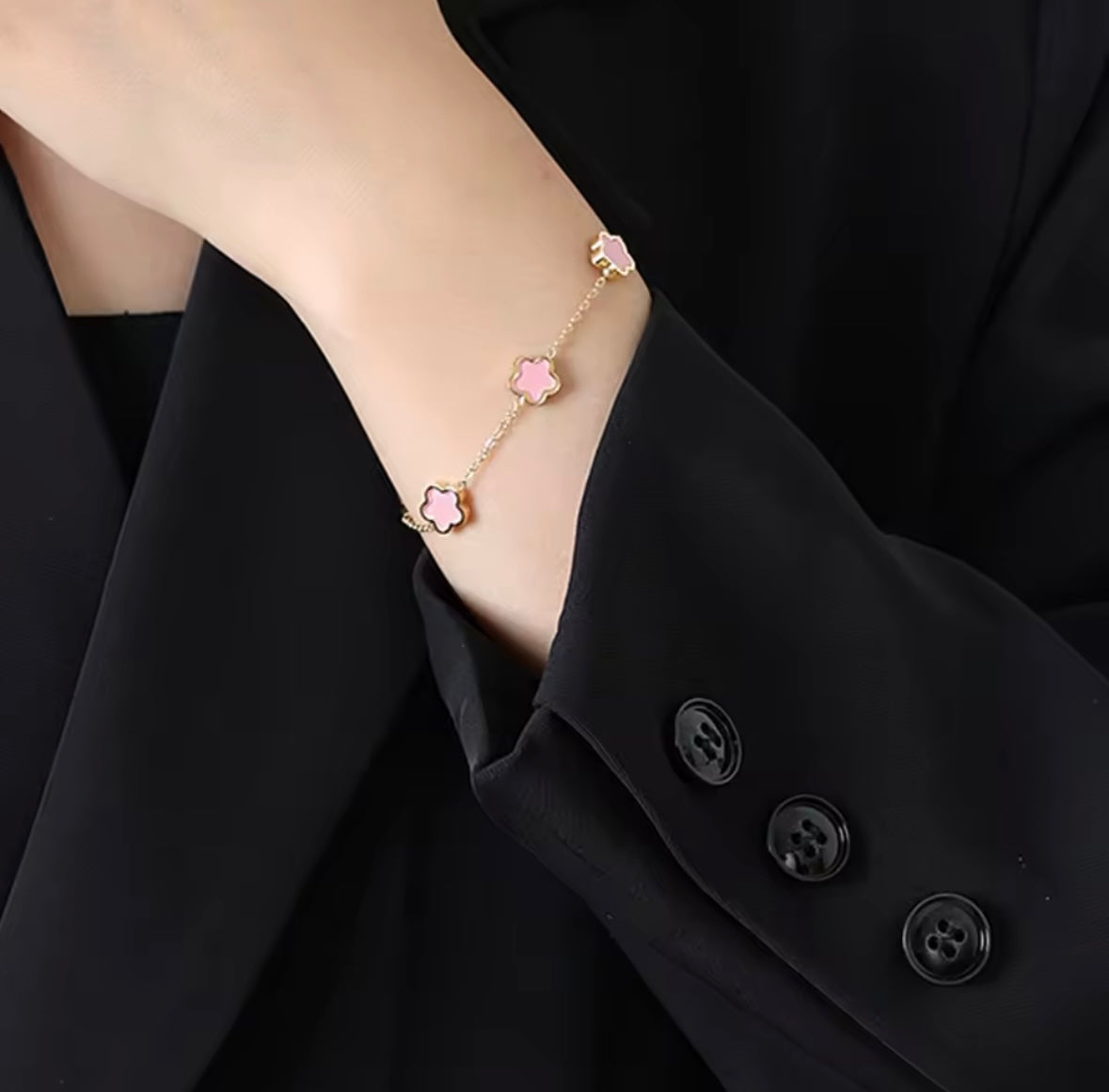 Enameled Flower Bracelet - Steel
Stainless & Pop Colors